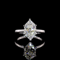 White gold Diamond Solitaire Diamond Shank Ring · 3.02 ct