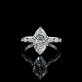 White gold Diamond Solitaire Diamond Shank Ring · 2.78 ct