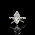 White gold Diamond Solitaire Diamond Shank Ring · 3.29 ct