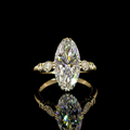 Yellow gold Diamond Three-Stone Ring · 4.37 ct