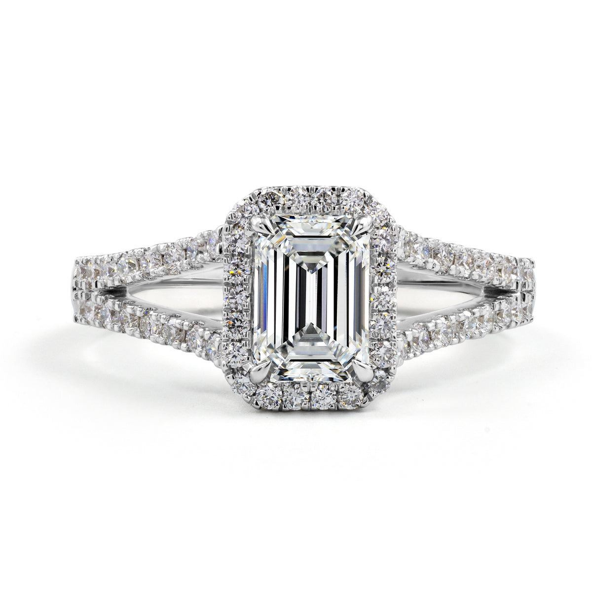 White gold Diamond Split Shank Ring · 1.94 ct