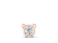 Rose gold Bezel Round Solitaire Pendant