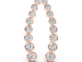 Rose gold Bezel-Set Round Diamond Climber Earrings