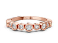 Rose gold Bezel Set Round Diamond Half Eternity Band