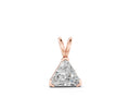 Rose gold Bezel-Set trilliant Diamond Pendant