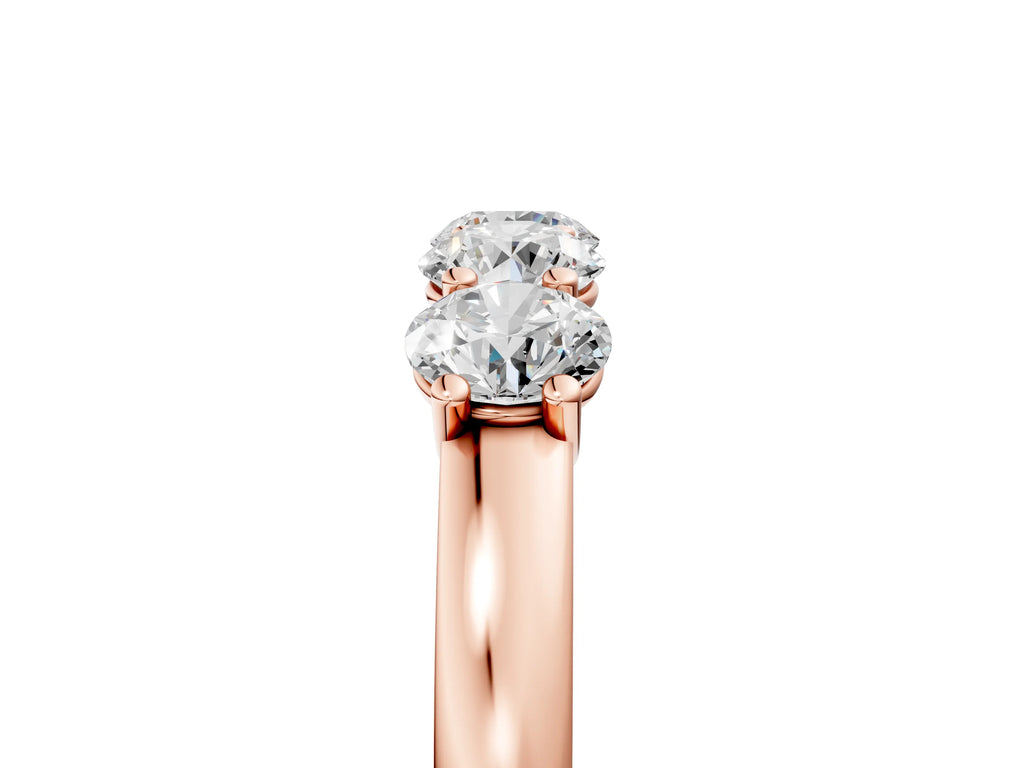 Rose gold Four-Stone Round Diamond Prong-Set Band
