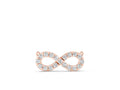 Rose gold Infinity Pendant with Round Diamond Pavé Setting