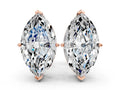 Rose gold Marquise Cut Diamond Stud Earrings