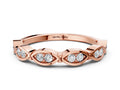 Rose gold Marquise Diamond Bezel Set Eternity Band