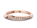 Rose gold Milgrain Round Diamond Pavé Set Half Eternity Band