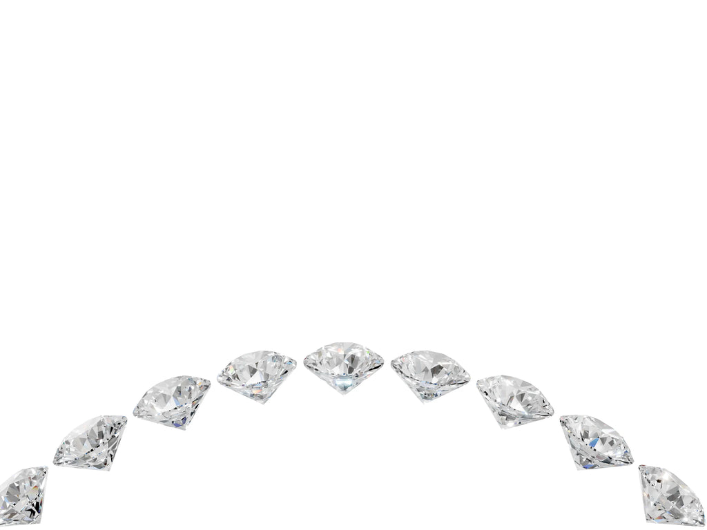 Rose gold Round Diamond Pavé Curved Band with Shared Prong Setting