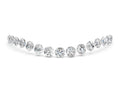Rose gold Round Diamond Pavé Curved Band with Shared Prong Setting