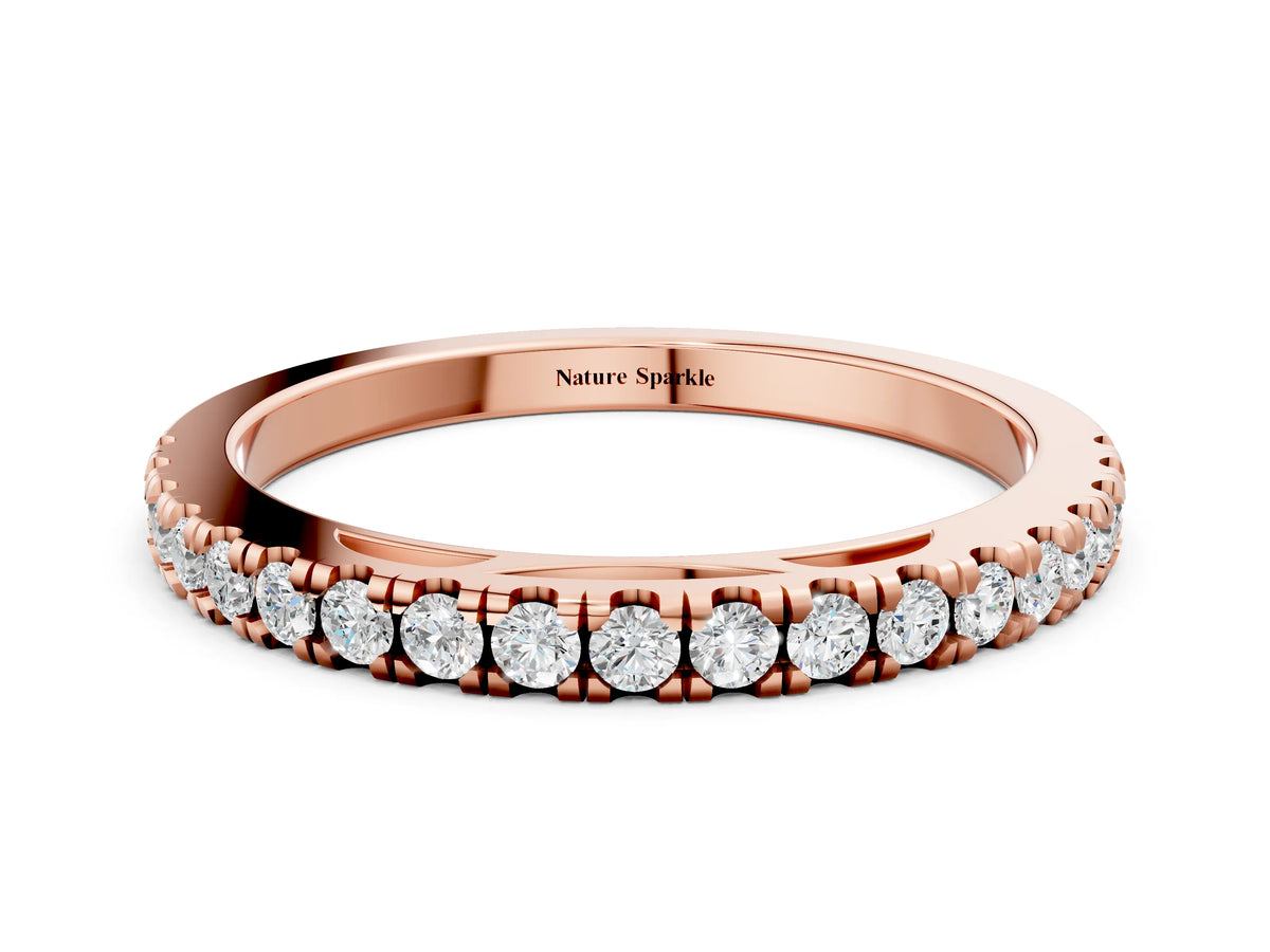 Rose gold Round Diamond Pavé Set Eternity Band