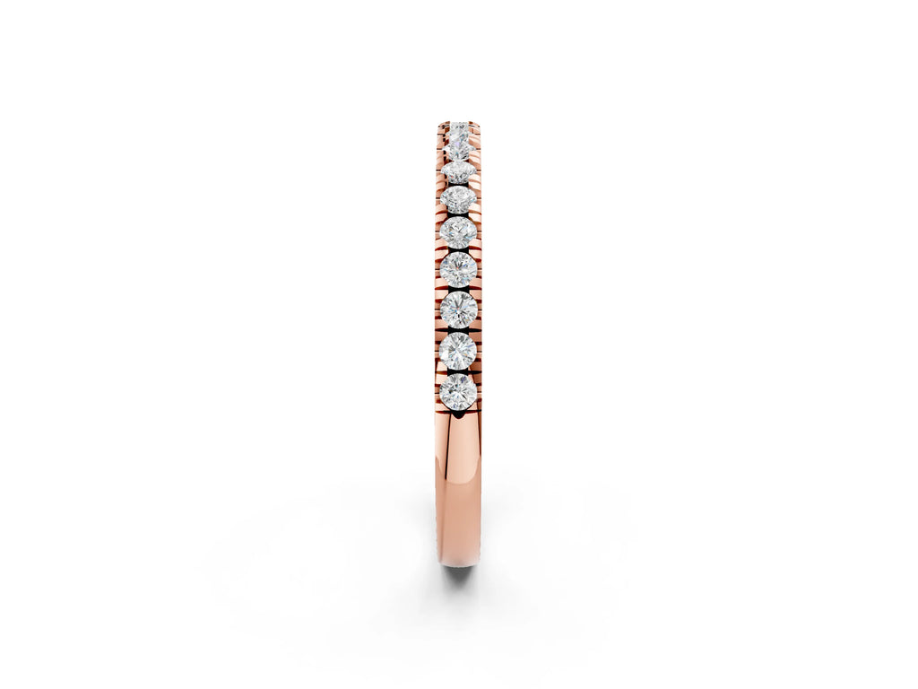 Rose gold Round Diamond Pavé Set Eternity Band