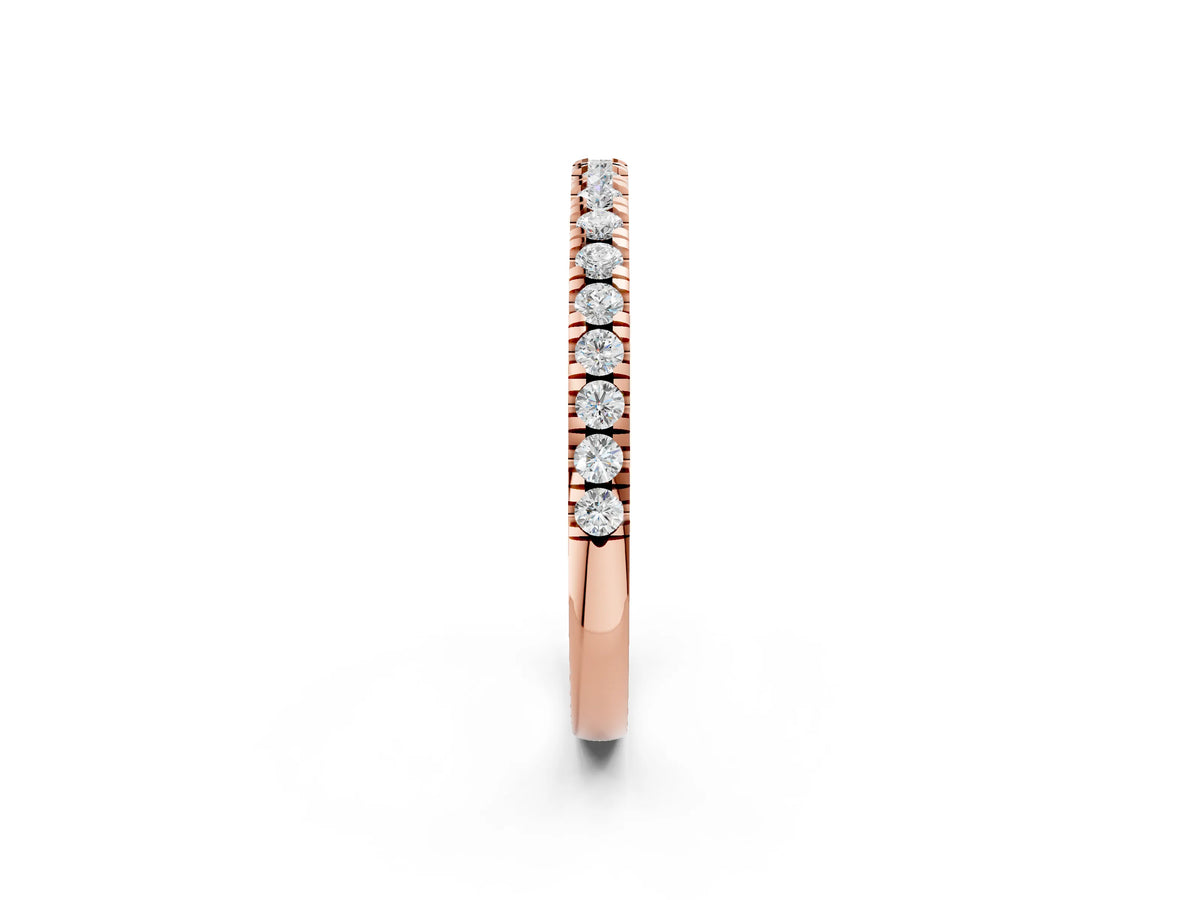 Rose gold Round Diamond Pavé Set Eternity Band