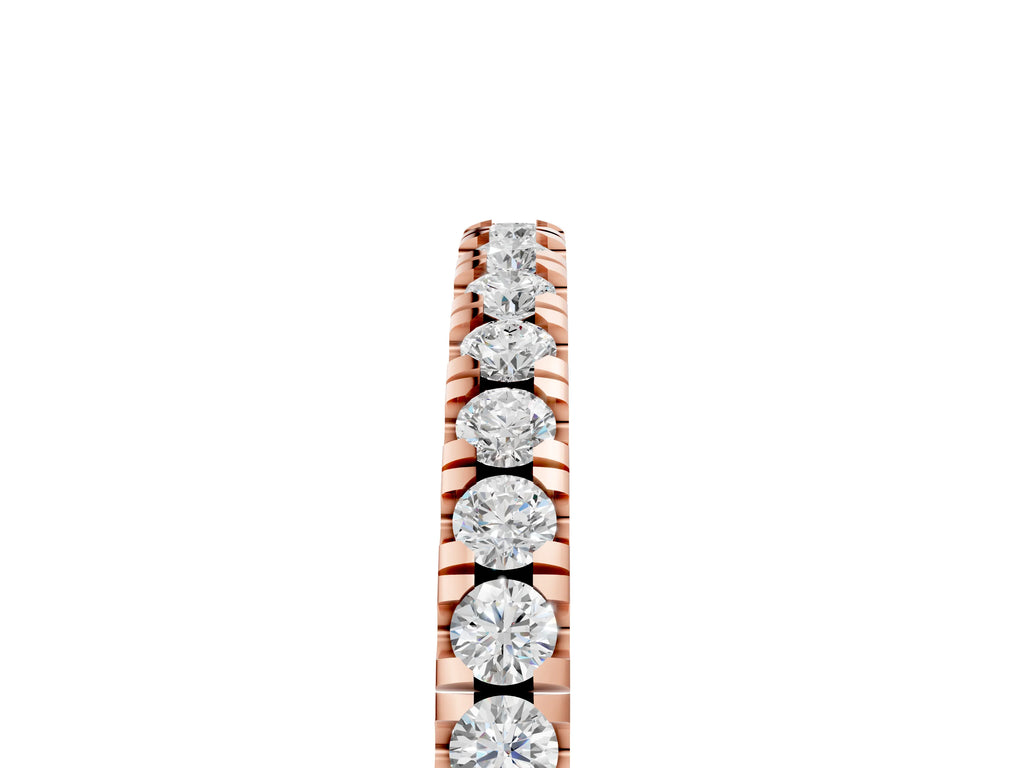 Rose gold Round Diamond Pavé Set Eternity Band