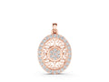Rose gold Round Halo Filigree Pendant with Pavé Setting