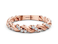 Rose gold Twisted Pavé Round Diamond Eternity Band