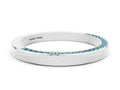 Round Blue Topaz Pavé Band in Platinum with Channel Setting