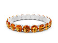 Round Citrine Eternity Band in White gold with U-Prong Setting
