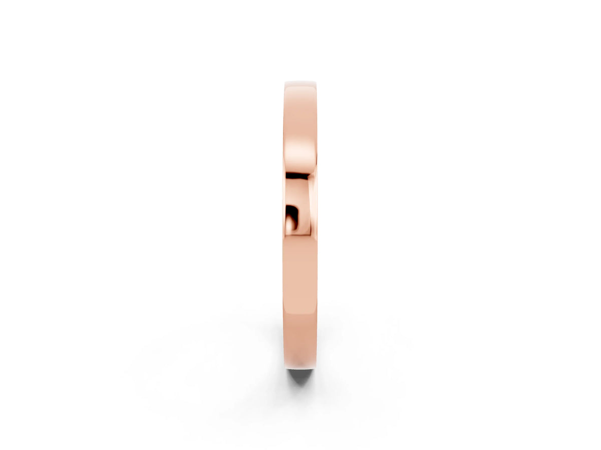 Round Citrine Pavé Band in Rose gold with Channel Setting