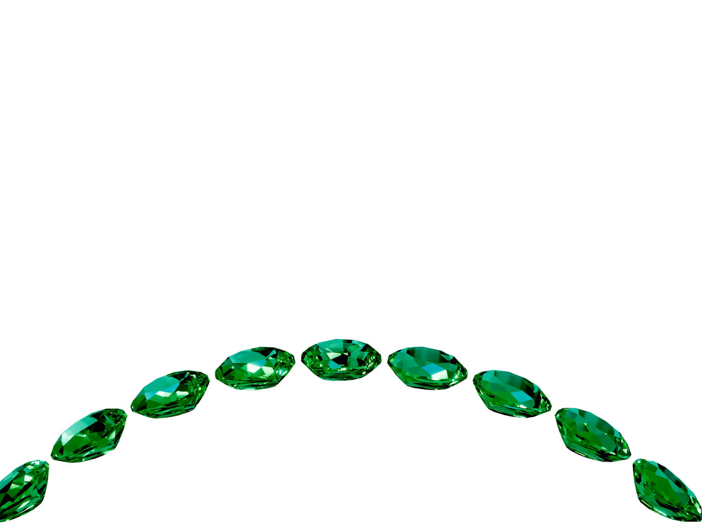 Round Emerald Pavé Contoured Band in Platinum with Shared Prong Setting