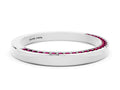 Round Garnet Pavé Band in Platinum with Channel Setting