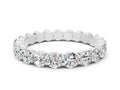 Round Moissanite Eternity Band in Silver with U-Prong Setting