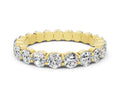 Round Moissanite Eternity Band in Yellow gold with U-Prong Setting