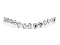 Round Moissanite Pavé Contoured Band in White gold with Shared Prong Setting
