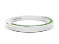 Round Peridot Pavé Band in Platinum with Channel Setting