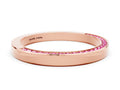 Round Pink Sapphire Pavé Band in Rose gold with Channel Setting