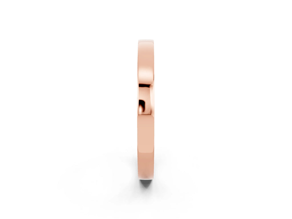 Round Pink Sapphire Pavé Band in Rose gold with Channel Setting