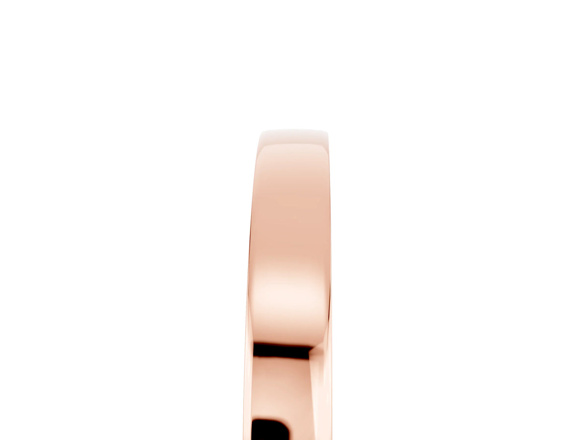 Round Pink Sapphire Pavé Band in Rose gold with Channel Setting