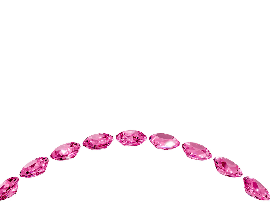 Round Pink Sapphire Pavé Contoured Band in Platinum with Shared Prong Setting