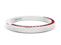 Round Ruby Pavé Band in Platinum with Channel Setting