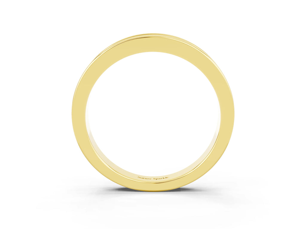 Round Tanzanite Eternity Band in Yellow gold with Smooth Channel Setting