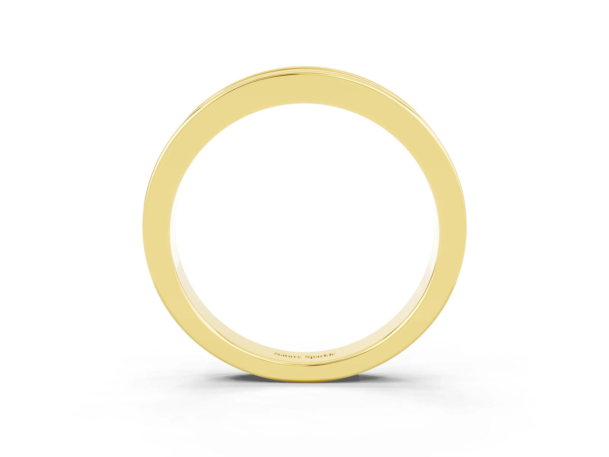 Round Tanzanite Eternity Band in Yellow gold with Smooth Channel Setting