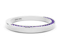 Round Tanzanite Pavé Band in Platinum with Channel Setting