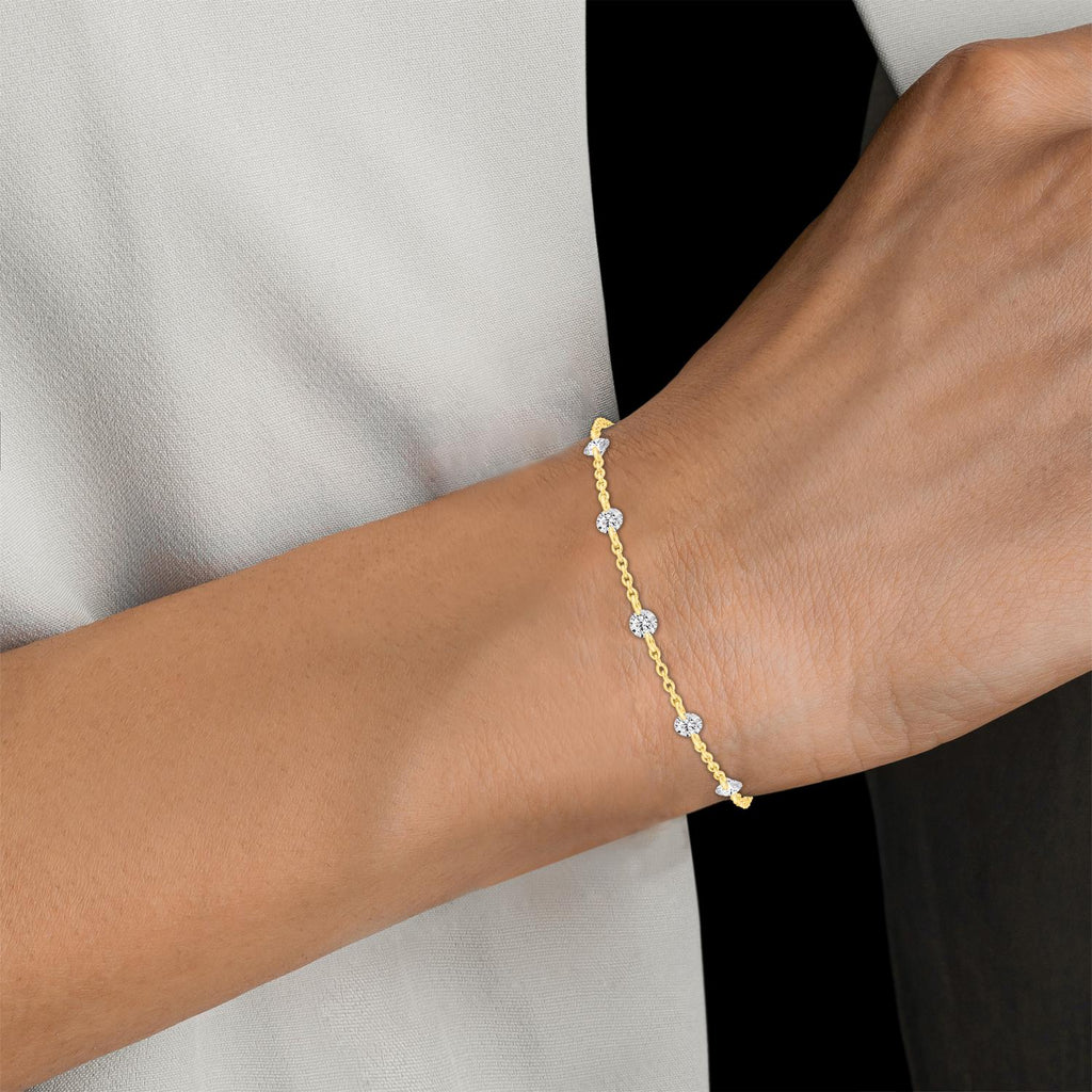 Yellow gold Diamond Bracelet · 1.12 ctw