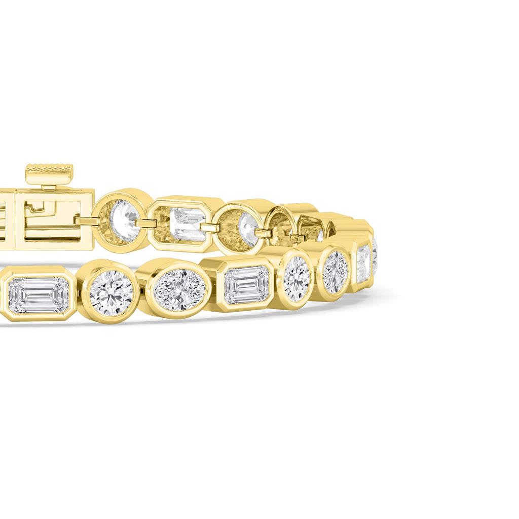 Yellow gold Diamond Bracelet · 8.45 ctw