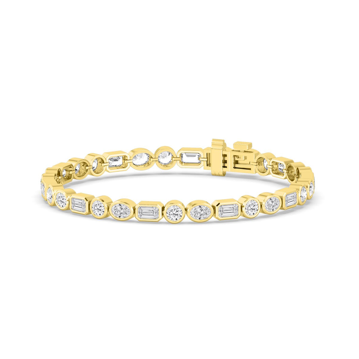 Yellow gold Diamond Bracelet · 8.45 ctw