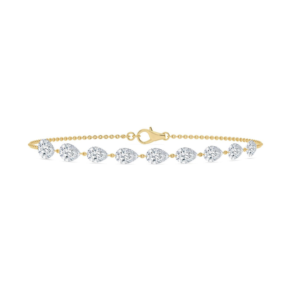 Yellow gold Diamond Bracelet · 3.38 ctw