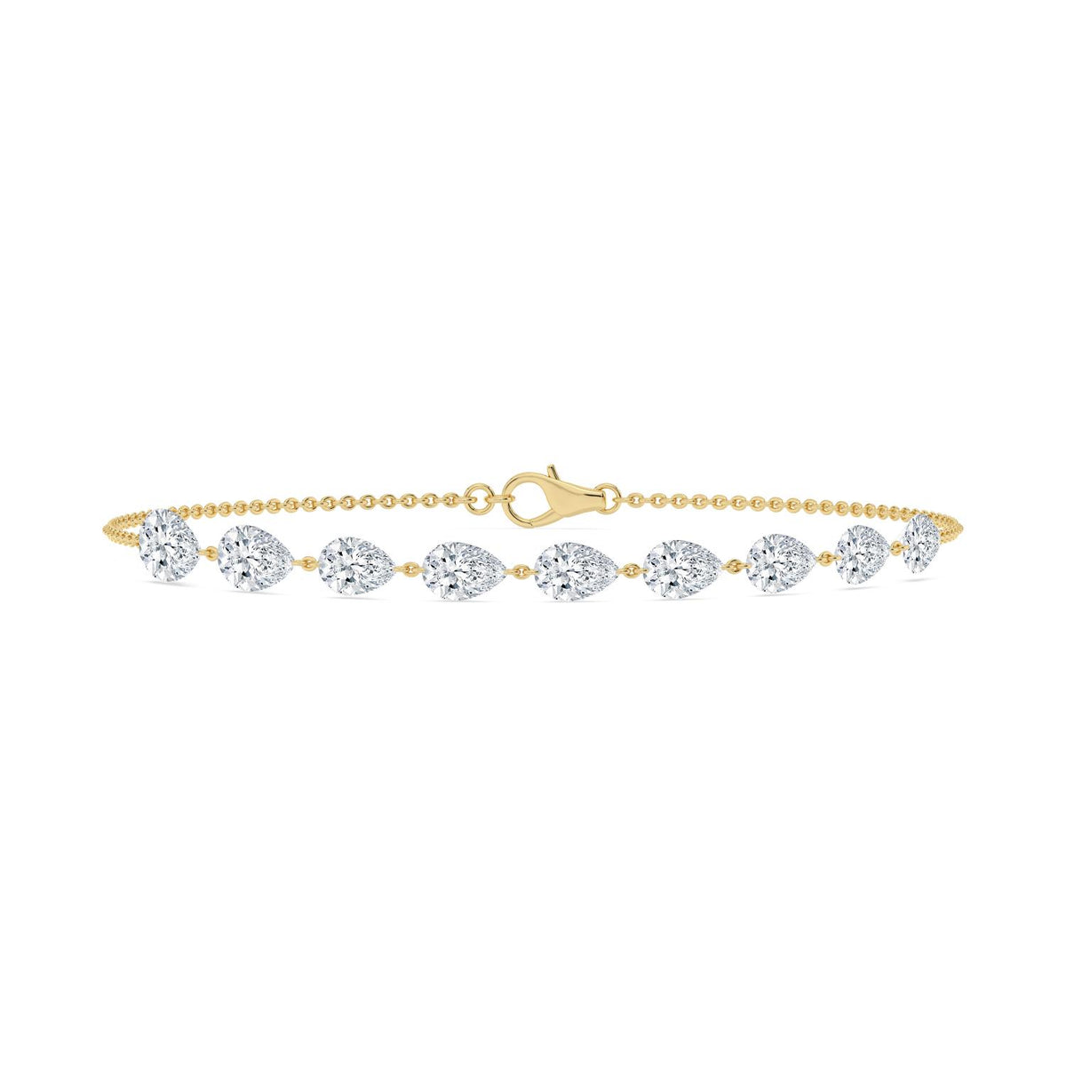 Yellow gold Diamond Bracelet · 3.38 ctw