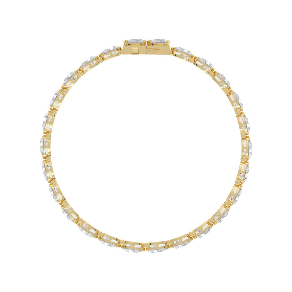 Yellow gold Diamond Bracelet · 5.97 ctw