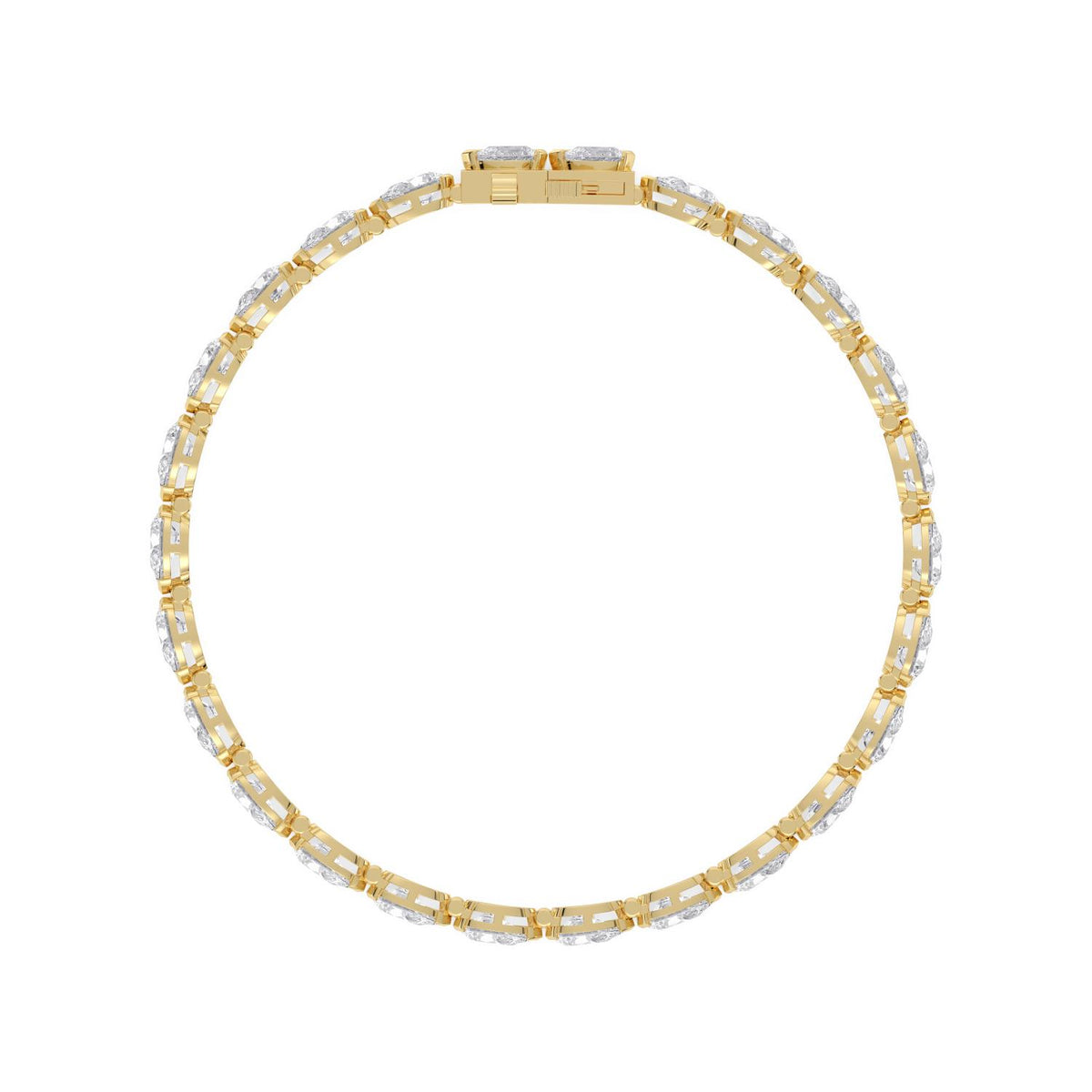 Yellow gold Diamond Bracelet · 5.97 ctw