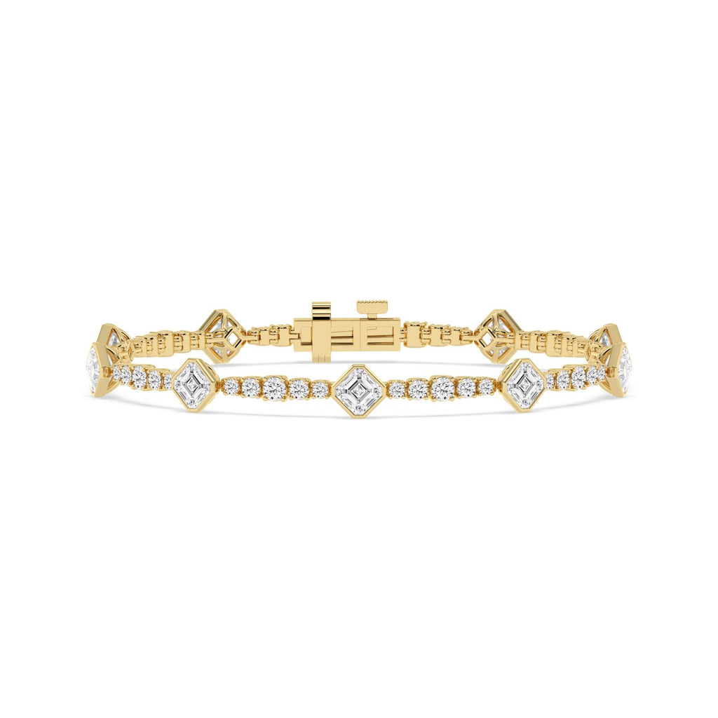 Yellow gold Diamond Bracelet · 7.2 ctw