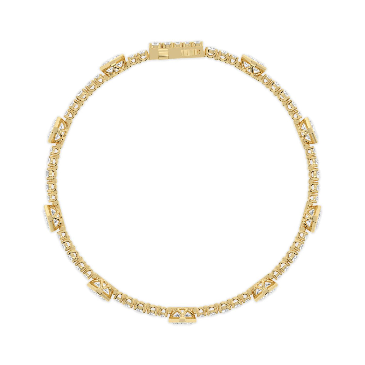 Yellow gold Diamond Bracelet · 7.2 ctw