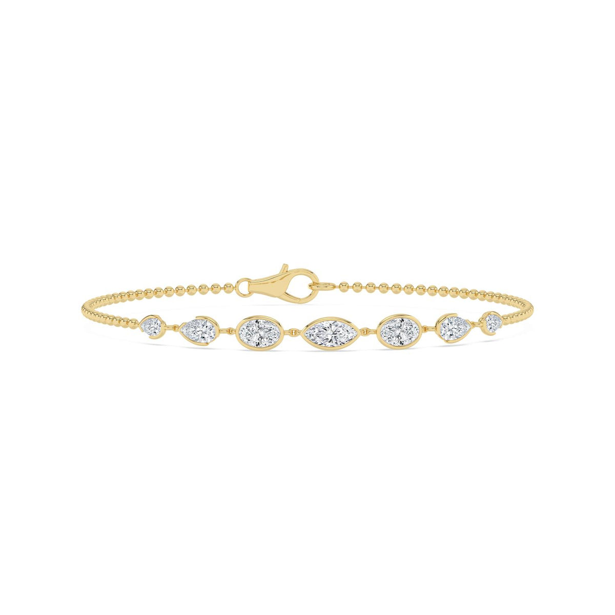 Yellow gold Diamond Bracelet · 1.77 ctw