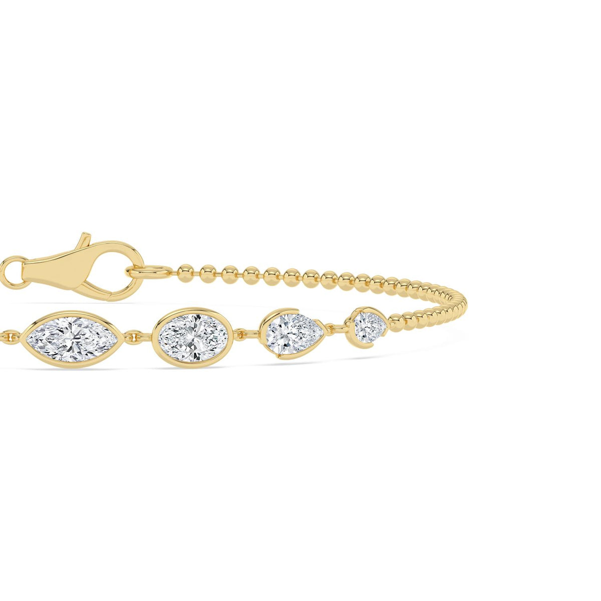 Yellow gold Diamond Bracelet · 1.77 ctw